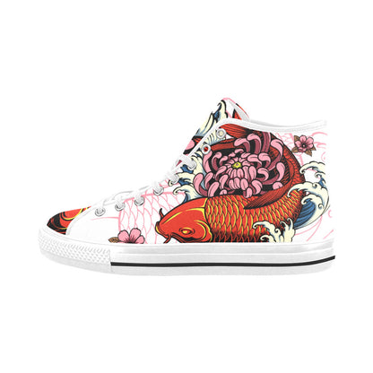 Japanese Koi High Top Canvas Shoes