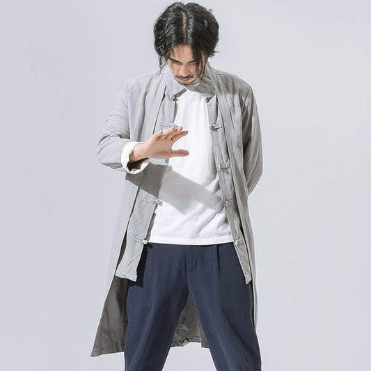 Urbansocietyimport2 BOMBERS & JACKETS Gray / XXS Chikara Men's Traditional Linen Jacket