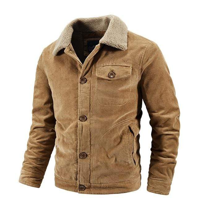GOESRESTA Homme Store BOMBERS & JACKETS Khaki / XXS Corduroy Sherpa Button Up Jacket