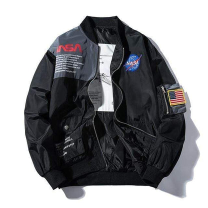 Drop shipping men clothes XD1 Store BOMBERS & JACKETS Black / S NASA Bomber Jacket