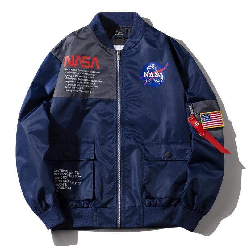 Drop shipping men clothes XD1 Store BOMBERS & JACKETS Blue / S NASA Bomber Jacket