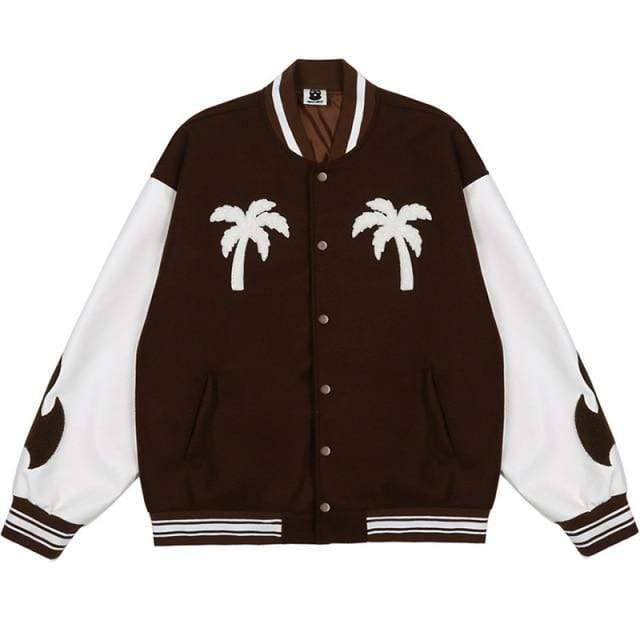Kos Shipping Store BOMBERS & JACKETS Brown / M Palm Varsity Jacket