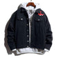 Rapper Store BOMBERS & JACKETS Rose Embroidered Denim Jacket