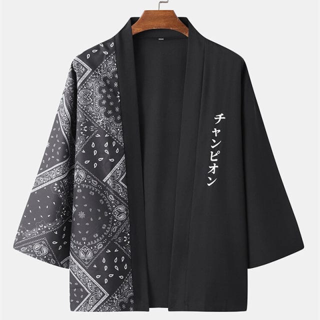 Rapper Store KIMONOS black / S Kanji Paisley Kimono