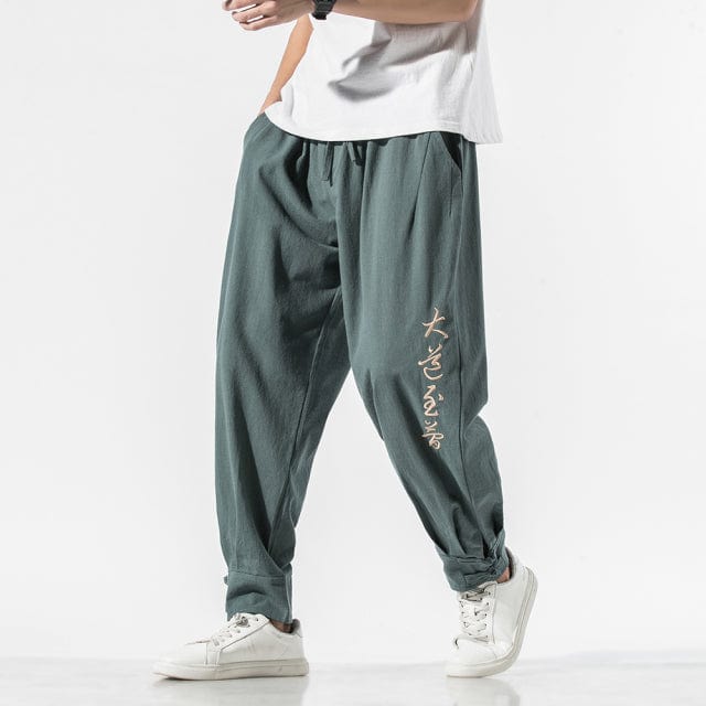Rapper Store PANTS XS / green Kanji Dojo Pants
